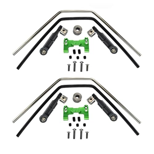 EEQANAO Metall vorne und hinten Sway Bar Set for 1/8 for Tra-xxas for SLE-dge RC Auto Upgrade Teile Ersatz Zubehör(Green) von EEQANAO