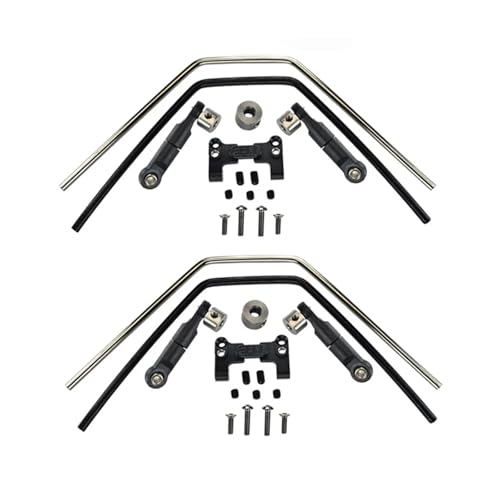 EEQANAO Metall vorne und hinten Sway Bar Set for 1/8 for Tra-xxas for SLE-dge RC Auto Upgrade Teile Ersatz Zubehör(Zwart) von EEQANAO