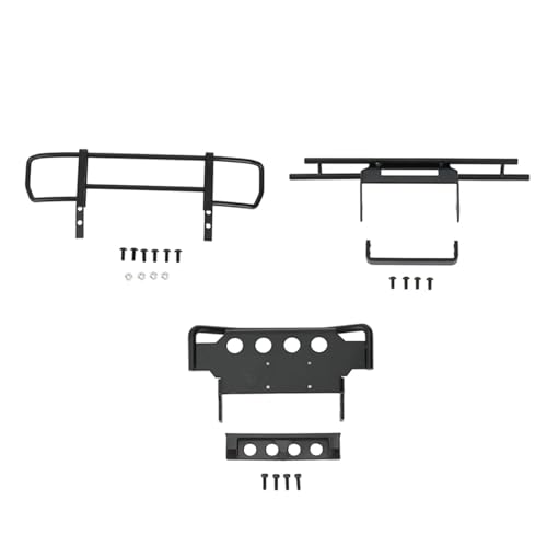 EEQANAO RC Auto Metall vorne hinten Stoßstange for 1:10 RC for CRA-wler for Tra-xxas TRX4 G500 TRX6 G63 6X6 Upgrade-Teile von EEQANAO