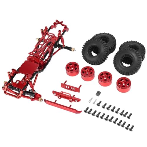 EEQANAO Zusammengebauter Rahmen-Chassis-Kit aus Aluminiumlegierung for Axial SCX24 AXI00002 for Wrangler for JLU 1/24 RC Crawler Car Upgrade-Teile,1 von EEQANAO