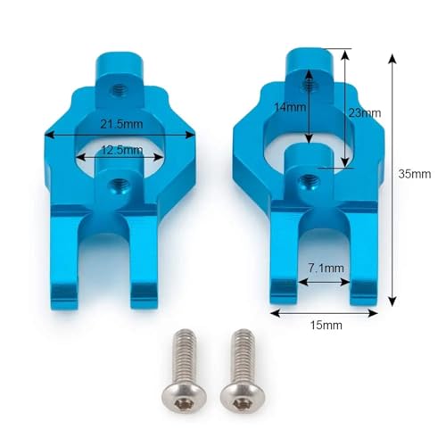 EEQANAO for 1/12 FY-01/02/03/04/05 for WL-Toys 12428 12423 RC Auto Metall Upgrade Teile Vorne(Rood) von EEQANAO