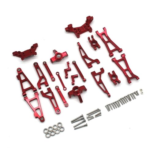 EEQANAO for HBX 16889 16889A 16890 SG1601 SG1602 RC 1/16 Metall Upgrade Teile for Fernbedienung Fahrzeuge Fragile Set Teile(Rood) von EEQANAO