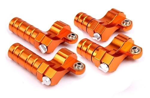 EEQANAO for King for Motor Aluminium Reservoir Piggy Back Shock Caps Passend for HPI for Baja 5B 5T(Orange) von EEQANAO