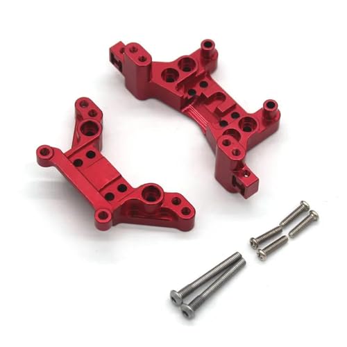 EEQANAO for MJX Fort Hy-per Go 1/14 16207 16208 16209 16210 H16 H16BM Rc Auto Teile Vorne Und Hinten Metall Stoßdämpfer Halterung(Rood) von EEQANAO