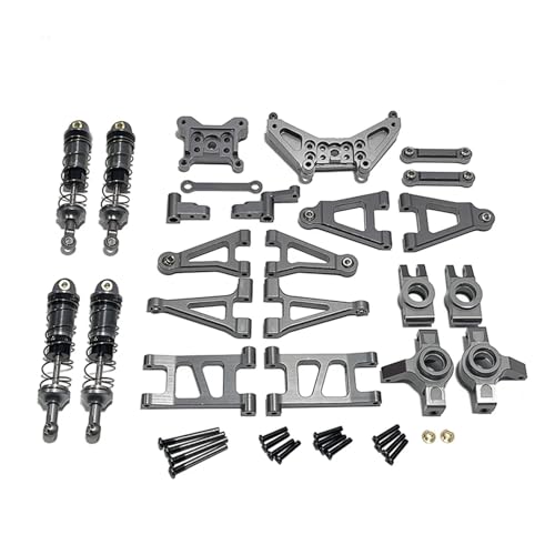 EEQANAO for MJX for HY PRO GO1/14 14301 14302 14303 RC Auto Zubehör Metall Stoßdämpfer Schwinge Lenkung Tasse Upgrade Teile Zubehör(Titanium) von EEQANAO