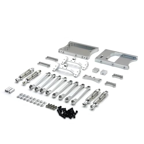 EEQANAO for MN for Modell 1/12 D90 D91 D96 MN98 99S RC Auto Ersatzteile Metall Feste Spurstangen, Lenkgetriebekabine, Heckträger usw. Upgrade-Kits(White) von EEQANAO