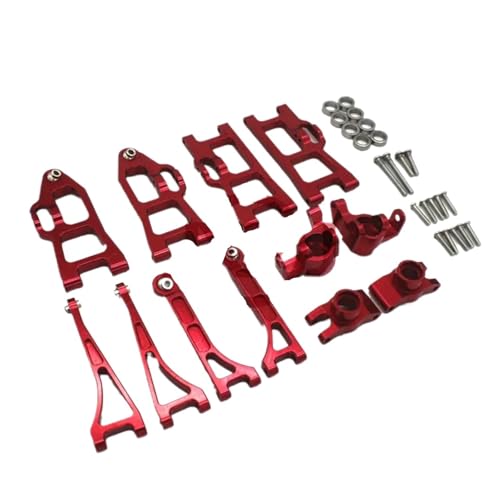 EEQANAO for SCY 16101 16102 16103 16104 16106 16201 for JJ-RC C8805 RC 1/16 Fernbedienung Auto Metall Upgrade Schwinge Lenksitz Set(Rood) von EEQANAO