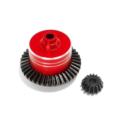 EEQANAO for TA-Miya XV02 TT02 TT02B 1/10 RC Auto Upgrade Teile Differential Zähne + Shell Gear Kit RC Auto Zubehör(Rood) von EEQANAO