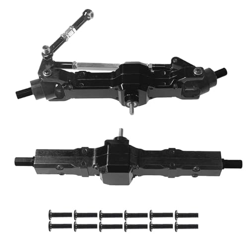 EEQANAO for WPL C14 C24 for Fei-yu for JJRC 1/16 Fernbedienung Auto Metall Upgrade geändert Teile Metall Brücke insgesamt(Zwart) von EEQANAO