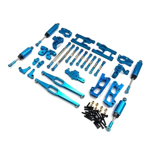 EEQANAO for Wl-Toys 12427 12428 12423 FY01 02 03 Fernbedienung Auto Upgrade Zubehör Metall Upgrade 12 Stück Set Teile(Blauw) von EEQANAO