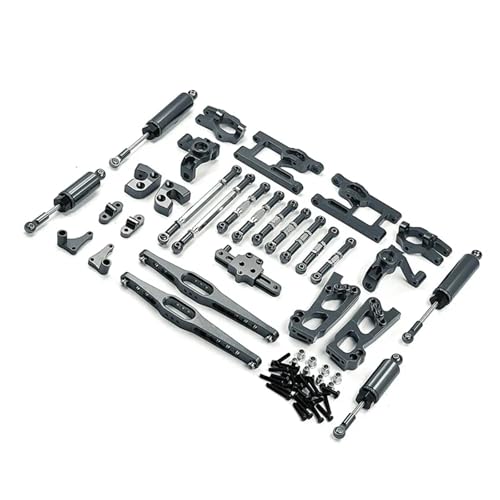 EEQANAO for Wl-Toys 12427 12428 12423 FY01 02 03 Fernbedienung Auto Upgrade Zubehör Metall Upgrade 12 Stück Set Teile(Titanium) von EEQANAO