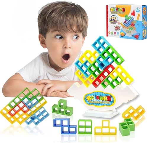 EFFACE 48pcs Tetra Tower Balance Game, Bausteine, Frühe Bildung, Balance-Training, Funny Stacking Montessori, Gute Motorik Fähigkeiten Für Kinder Kinder von ZYZYZK