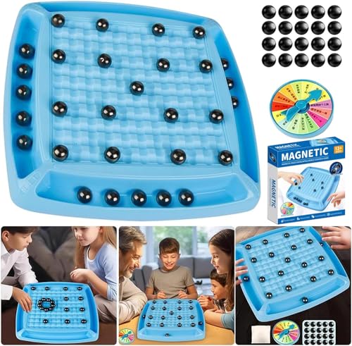 Magnetisches Schachspiel mit Bestrafungsrad, lustiges Tisch-Magnet-Stein-Brettspiel für Kinder und Erwachsene, pädagogisches Dame-Brettspiel für die Familienfeier Magnetisches Schachspiel mit Bestrafungsrad, lustiges Tisch-Magnet-Stein-Brettspiel für Kinder und Erwachsene, pädagogisches Dame-Brettspiel für die Familienfeier von EFFACE