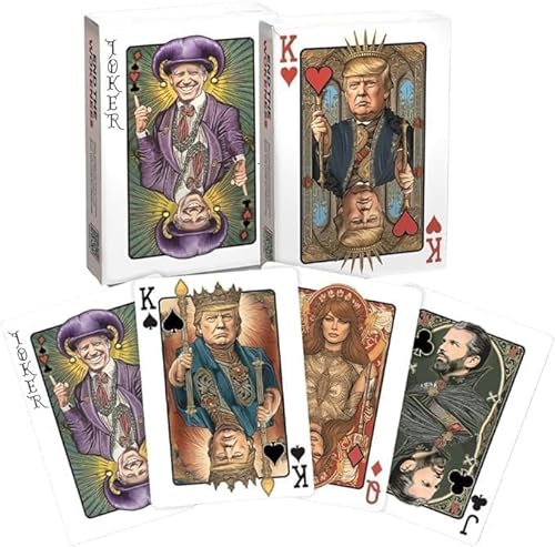 EFLAH Trump Family Poker-Spielkarten, Spielkartendeck mit den Familien Trump, Melania, Trump Jr. und Biden Joker Pokerkarten, perfekt für Spieleabende (1PC) von EFLAH