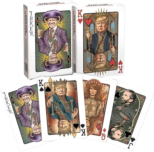 EFLAH Trump Family Poker-Spielkarten, Spielkartendeck mit den Familien Trump, Melania, Trump Jr. und Biden Joker Pokerkarten, perfekt für Spieleabende (2PC) von EFLAH