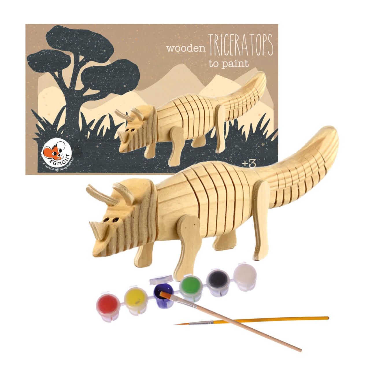 Holz-Bastelset Triceratops - Dino-Bastelset für Kinder von EGMONT TOYS