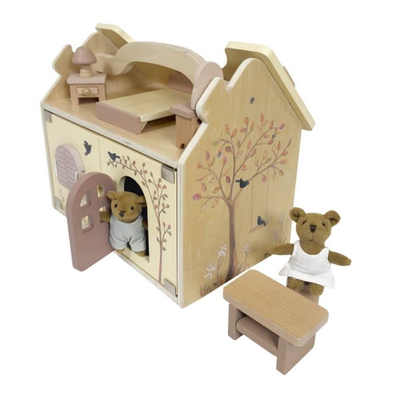 Holz-Spielset – Bärenhaus mit Möbeln von EGMONT TOYS