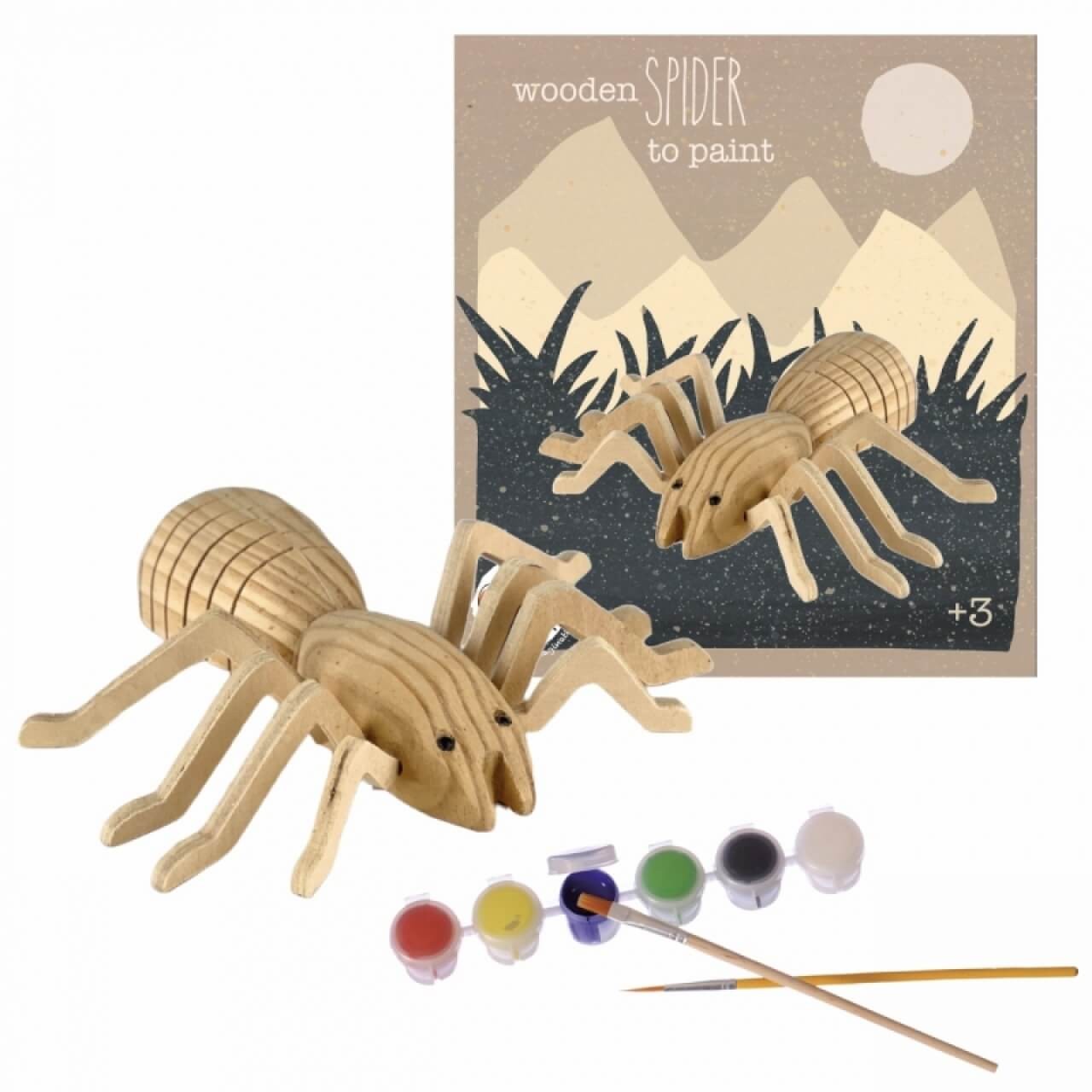 Holzspinne- zum Bemalen für kreative Kids – Mit Farben & Spaßgarantie von EGMONT TOYS