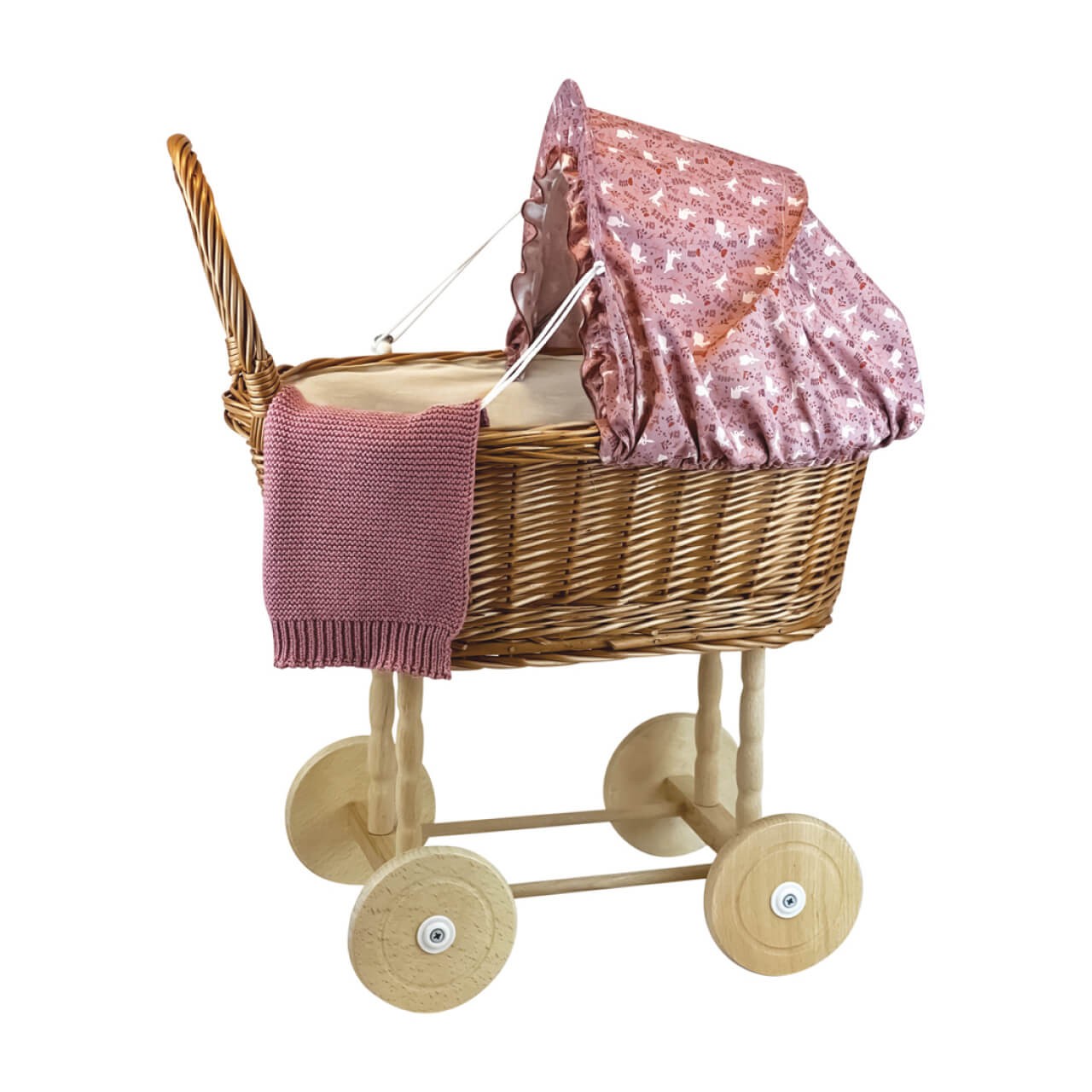 Puppen-Stubenwagen mit rosa Kaninchen-Design von EGMONT TOYS