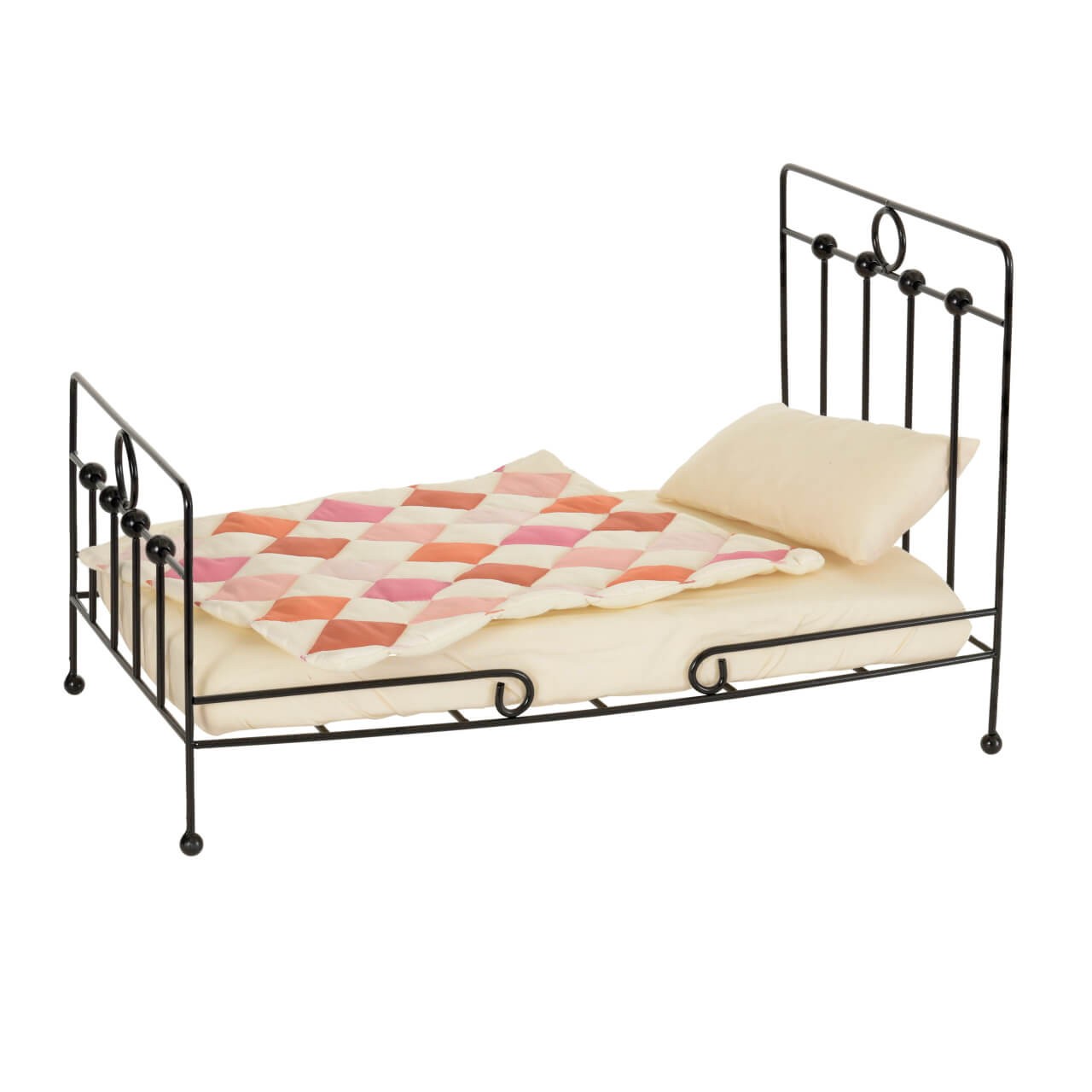 Traumhaftes Puppenbett aus Metall mit Matratze, Kissen und Decke von EGMONT TOYS