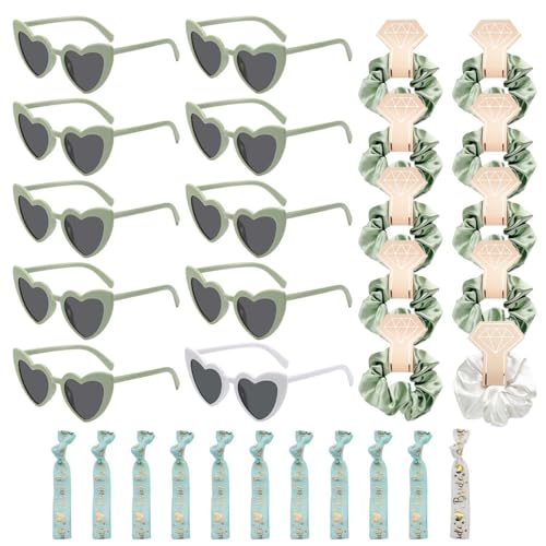 EHDWXVZM 31-Teiliges Junggesellenabschieds-Set, Armband-Armband, Herzförmige Sonnenbrille, Team-Braut-Kopfschmuck, Geeignet Für Hochzeiten Und Junggesellenabschiede von EHDWXVZM