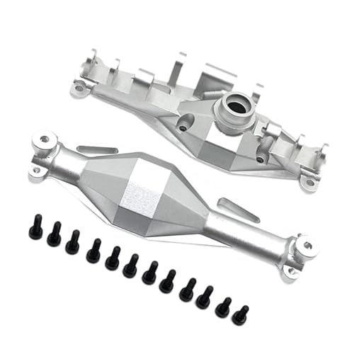 EHJRE 1/12 Achsengehäuse Aluminiumlegierung Professioneller DIY ACCS Upgrade RC RC Ersatzteile Achse Shell für H12Y RC Auto, Silber Hinten von EHJRE