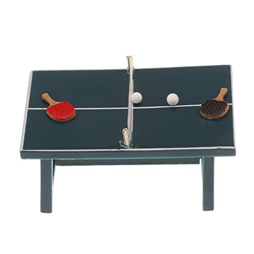 EHJRE 1/12 Puppenhaus Miniatur Möbel Tennis Tisch Und Bälle Komplettes Set von EHJRE