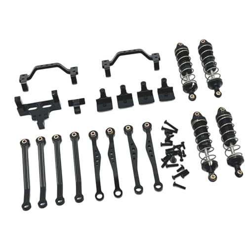 EHJRE 1/16 RC Auto Metall Upgrade Kits Vordere und Hintere Stoßdämpfer Halterungen Ersatzteile Zubehör Stoßdämpfer für C74-1 JA11, Schwarz von EHJRE