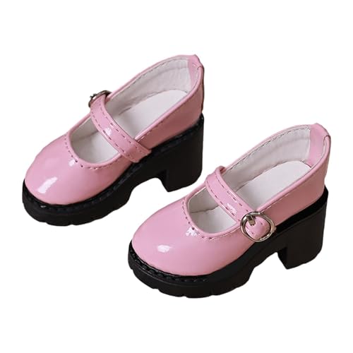 EHJRE 1/4 Schuhe mit Absatz, modische Schuhe zum Selbermachen, Flexibilität, Kleidung, pädagogische Mode, PU-, Puppendekoration, weibliche Modellschuhe, Rosa von EHJRE