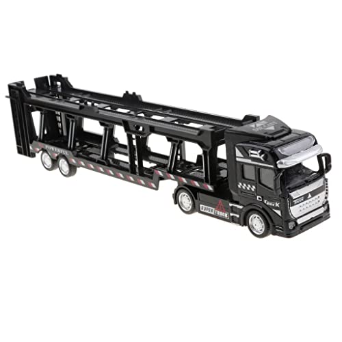 EHJRE 1/50 Maßstab Legierung Push Transport LKW Modell Spielzeug mit Pull Back Funktion, für Jungen, Sammeln, Schwarz von EHJRE