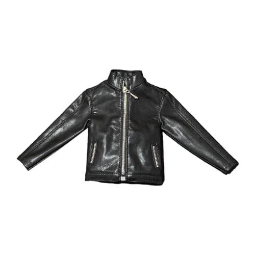 EHJRE 1/6 PU Lederjacke, Miniatur Soldaten Kostüm, Stilvolle Retro Verkleidung für 12 Zoll Puppen, Soldatenfigur, Zubehör Kostüm, Schwarz EHJRE 1/6 PU Lederjacke, Miniatur Soldaten Kostüm, Stilvolle Retro Verkleidung für 12 Zoll Puppen, Soldatenfigur, Zubehör Kostüm, Schwarz von EHJRE