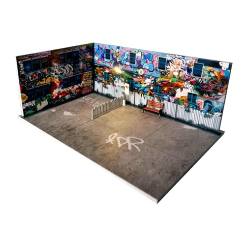 EHJRE 1/64 Parkplatz Szene Display Requisiten Große Garage Spielzeug Auto Park von EHJRE