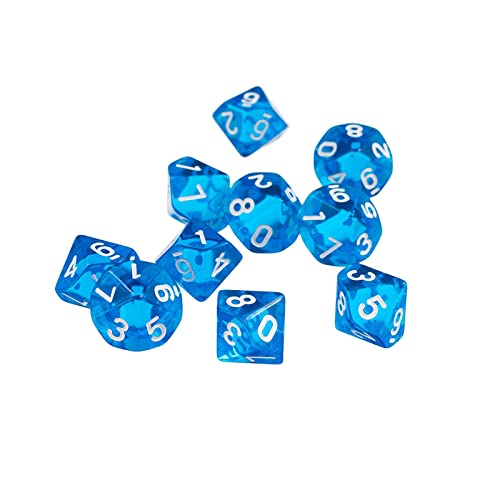 EHJRE 1 Set D10 Aus für RPG Brettspiele, Blau von EHJRE