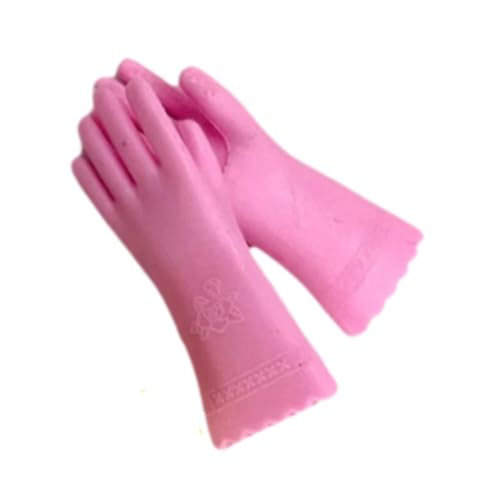 EHJRE 1:12 Puppenhaus Handschuhe Versorgung Winzige Handschuhe Miniatur DIY Modell für Foto Requisiten, Rosa von EHJRE