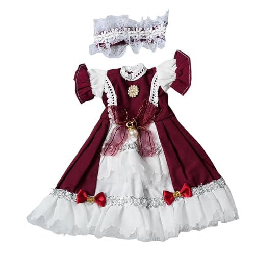 EHJRE 1:6 BJD Puppenkleid Kleidung Machen Sie Ihre Eigenen Puppen, DIY Kleidung Zum Anfassen für Kinder Cosplay Ankleiden für 11,81 Zoll Fashion Girl, ROT von EHJRE