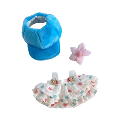 EHJRE 17cm Mini Puppenkleidung Set Mädchen Puppenkleidung Niedliche Puppenkleidung Anzug für 17cm Anhänger Puppe, Weiß von EHJRE