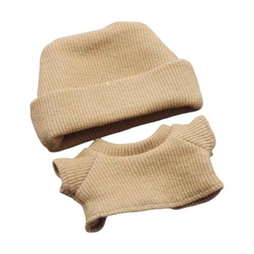 EHJRE 2 Stück 17/15 cm Puppenkleidung, Hut Und T Shirt. Einzigartiges Gestalten Sie Ihre Eigenen Puppenkostüme Und Outfits für Figuren mit Einer Größe von 5, Khaki EHJRE 2 Stück 17/15 cm Puppenkleidung, Hut Und T Shirt. Einzigartiges Gestalten Sie Ihre Eigenen Puppenkostüme Und Outfits für Figuren mit Einer Größe von 5, Khaki von EHJRE