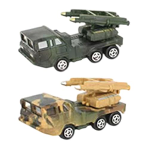 EHJRE 2 Stück Miniatur Launcher Truck Modelle Im Maßstab 1:64, Mini Panzerfahrzeug von EHJRE