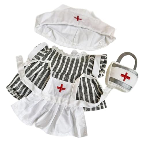 EHJRE 20cm Plüsch Puppenkleidung Kuscheltiere Kleidung,Bequem,Puppenkleidung,Plüsch Puppenzubehör,Puppenkrankenschwester Outfit Süß, Grau EHJRE 20cm Plüsch Puppenkleidung Kuscheltiere Kleidung,Bequem,Puppenkleidung,Plüsch Puppenzubehör,Puppenkrankenschwester Outfit Süß, Grau von EHJRE