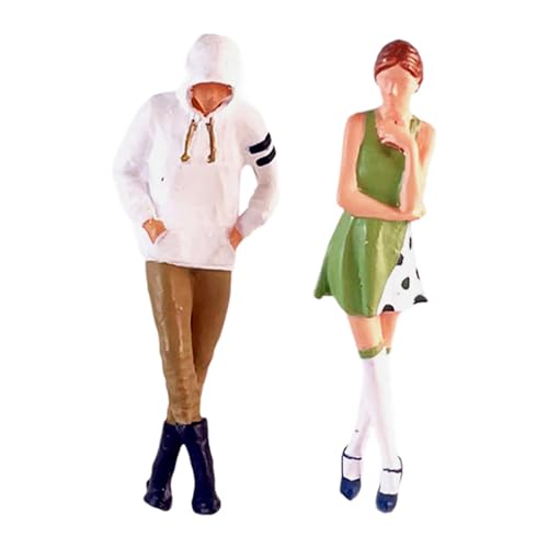 EHJRE 2X 1/64 Mädchen Und Jungen Figuren Modell für DIY Projekte Miniatur Szenen Layout von EHJRE