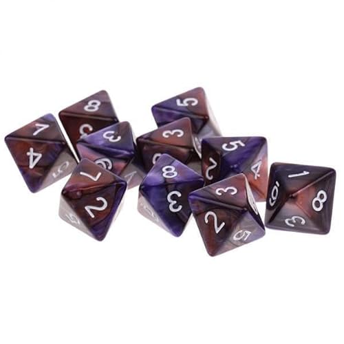 EHJRE 2X 10pcs 8 Sided Dice D8 Polyedrische Würfel für and Dragons Tischspiele von EHJRE