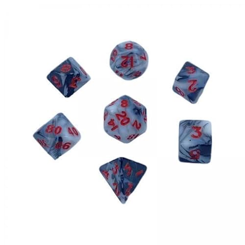 EHJRE 2X 7X Acryl Polyeder Würfel Mehrfarbige Würfel Set D4 ~ D20 Unterhaltung Spielzeug Party Spiel Würfel Set für Rolle Spielen Spiel von EHJRE