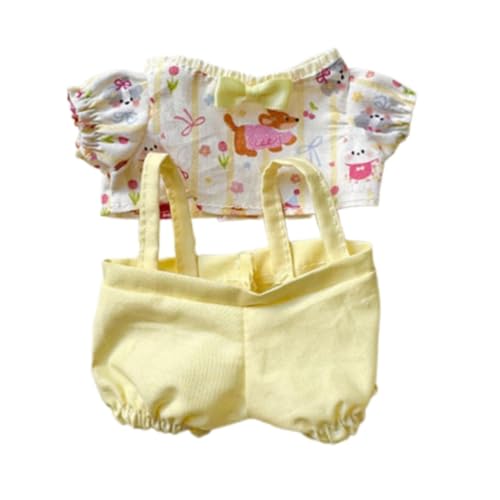 EHJRE 2X Puppenkleidung Puppenoutifits Stylisches Kostüm Puppenkleidung für 17cm und 15cm Puppe, Hose von EHJRE