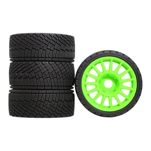 EHJRE 4 Stück RC Rad Und Reifen DIY ACCS Ersetzen Teil für 1:7 W233, Grünes Hex EHJRE 4 Stück RC Rad Und Reifen DIY ACCS Ersetzen Teil für 1:7 W233, Grünes Hex von EHJRE
