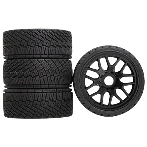 EHJRE 4Pcs RC Räder Reifen Zubehör Einfache Installation Ersatzteile Professionelle DIY ACCS 4 Zoll Durchmesser für 1/7, Schwarz EHJRE 4Pcs RC Räder Reifen Zubehör Einfache Installation Ersatzteile Professionelle DIY ACCS 4 Zoll Durchmesser für 1/7, Schwarz von EHJRE