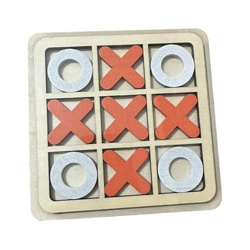 EHJRE 5X Tic TAC Toe Holzbrettspiel, Pädagogisches Puzzlebrett für Das Wohnzimmer von Erwachsenen von EHJRE
