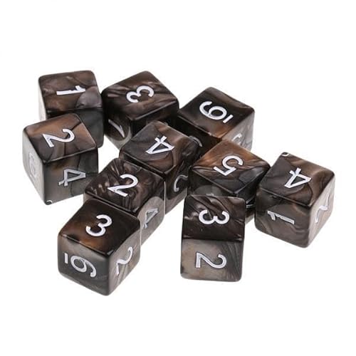 EHJRE 5x10 Stücke D6 Würfel für Dungeons Und Dragons Spiele Grau Kaffee, 3 STK. EHJRE 5x10 Stücke D6 Würfel für Dungeons Und Dragons Spiele Grau Kaffee, 3 STK. von EHJRE