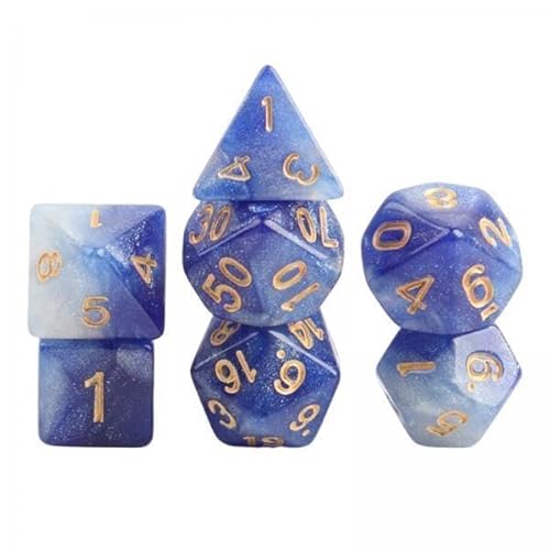 EHJRE 5x7Pcs Acryl Polyhedral Familie Tabelle Spiel für Tisch Bord Party Cafe Stern von EHJRE