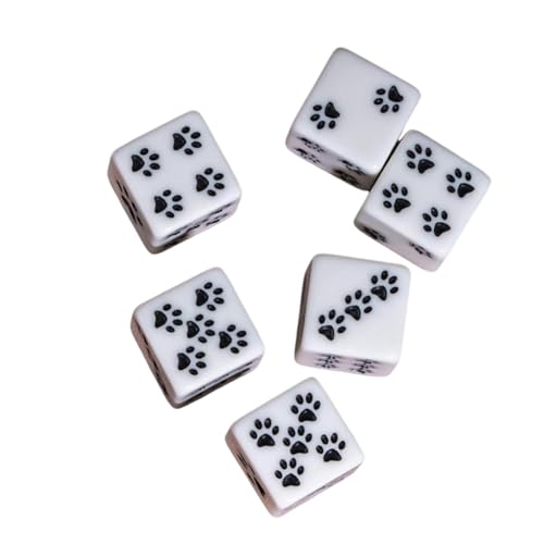 EHJRE 6Pcs Sechs Seitige Würfel Familie Spiele Mithelfer für Party Favors Unterhaltung von EHJRE