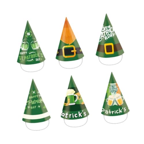 EHJRE 6x St. Day Paper Hats St. Day Party Supplies Kopfbedeckung für Clubbühnen Performance Dress Up Cosplay Festival von EHJRE